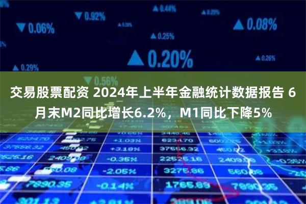 交易股票配资 2024年上半年金融统计数据报告 6月末M2同比增长6.2%，M1同比下降5%