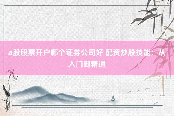 a股股票开户哪个证券公司好 配资炒股技能：从入门到精通